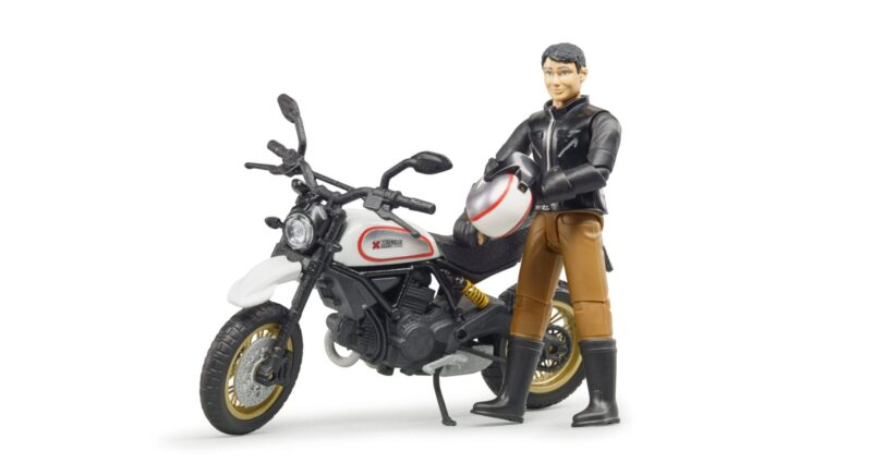 Motocykl Scrambler Ducati Desert Sled z kierowcą – 63051 – BRUDER