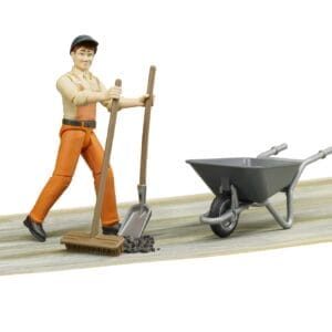 Figurka pracownika komunalnego wraz z akcesoriami - 62130 - BRUDER