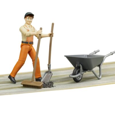Figurka pracownika komunalnego wraz z akcesoriami - 62130 - BRUDER