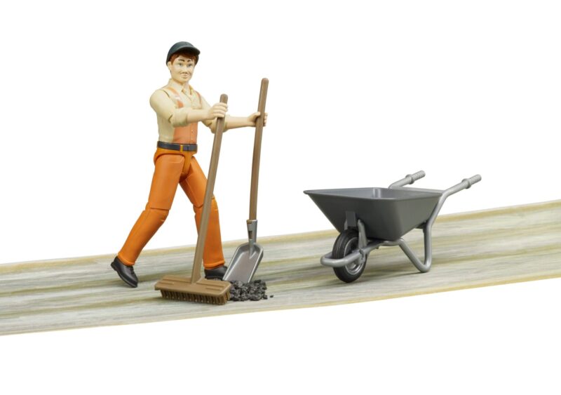 Figurka pracownika komunalnego wraz z akcesoriami – 62130 – BRUDER