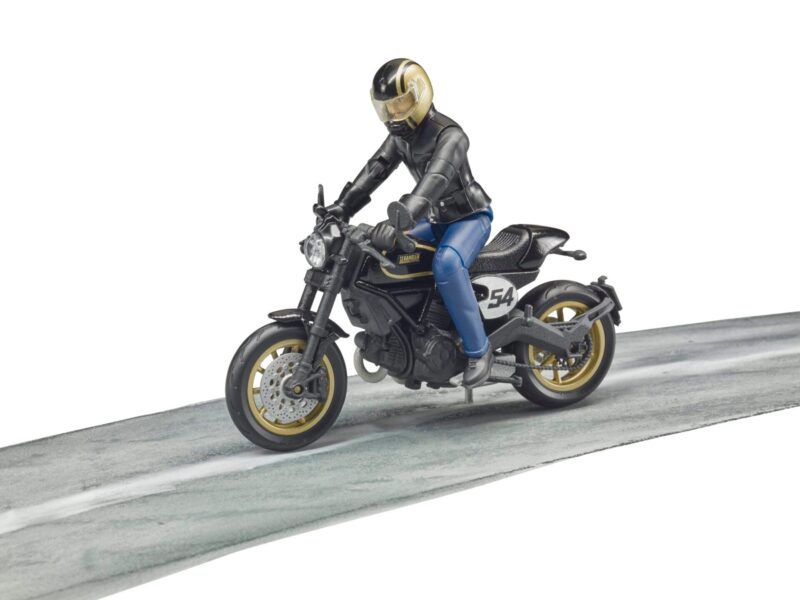 Motocykl Scrambler Ducati Cafe Racer z kierowcą – 63050 – BRUDER
