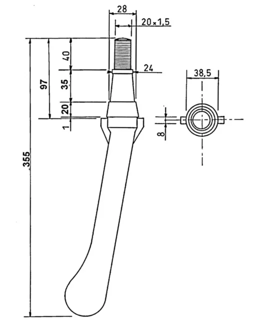 Kolec brony D20 L370 RH2AG(E) - ZAMIENNIK Lely