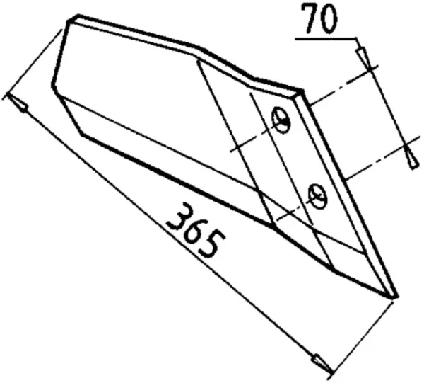 Lemiesz - Lewy - ZAMIENNIK 3374419 Lemken
