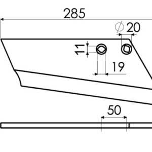 Lemiesz podcinający – Prawy – ZAMIENNIK RF04103 RAU SICAM – Sterennco 5242657 (1)