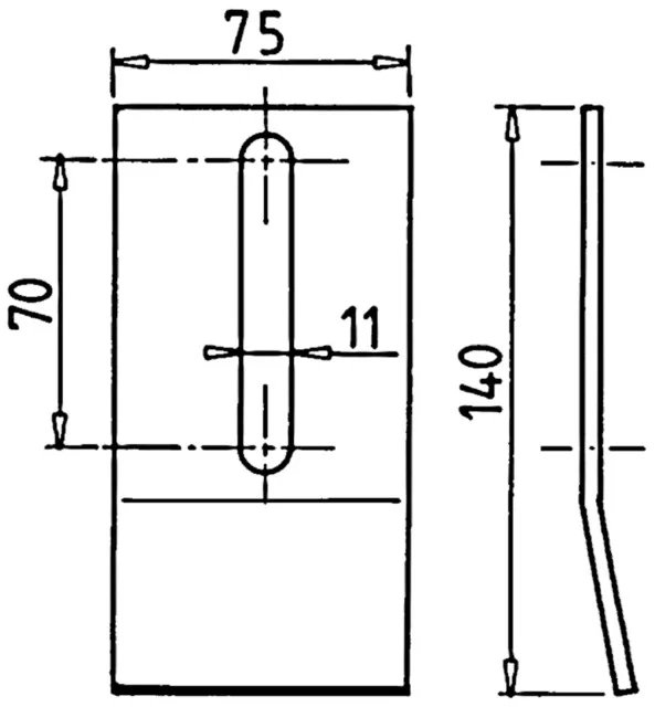 Skrobak 140X75 GR3MM - ZAMIENNIK 52532130 Kuhn
