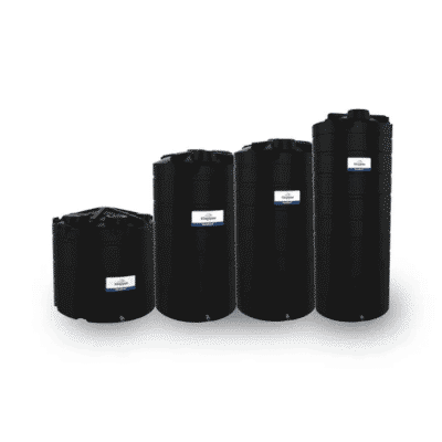 Zbiornik jednopłaszczowy pojemność 22 000l z zaworem kulowym 3“ na dole zbiornika, kolor czarny