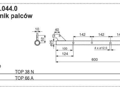 Rura zgrabiarki L=600 mm - 275.60.044.0 - POTTINGER