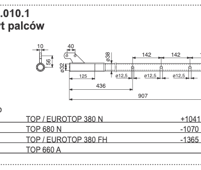 Rura zgrabiarki D = 907 mm - 282.60.010.1 - POTTINGER