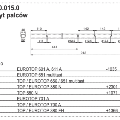 Rura zgrabiarki 40x912 mm - 282.60.015.0 - POTTINGER