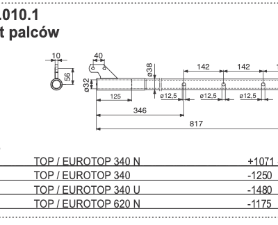 Rura zgrabiarki 38x817 mm - 283.60.010.1 - POTTINGER