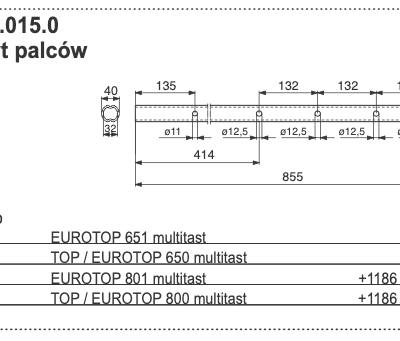 Rura zgrabiarki 40x855 mm - 286.60.015.0 - POTTINGER