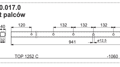 Rura zgrabiarki 43x1040 mm - 2441.60.005.1 - POTTINGER
