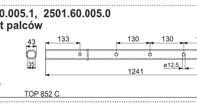 Rura zgrabiarki 43x1241 mm - 2501.60.005.1 - POTTINGER