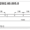 Rura zgrabiarki 43x1543 mm - 2502.60.005.1 - POTTINGER