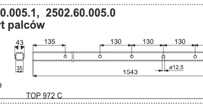 Rura zgrabiarki 43x1543 mm - 2502.60.005.1 - POTTINGER