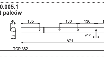 Rura zgrabiarki 40x871 mm - 2620.60.005.1 - POTTINGER
