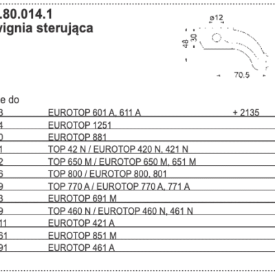 Dźwignia sterująca 261.80.014.1 - POTTINGER