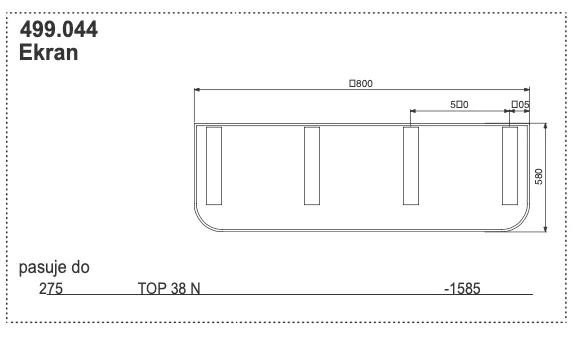 Ekran 1800x580 mm - 499.044 - POTTINGER