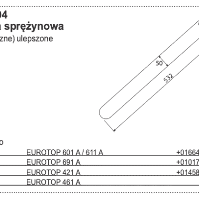 Taśma sprężynowa plandeki – Resor piórowy - wzmocnienie - zewnętrzne ulepszone - 435.794 - POTTINGER