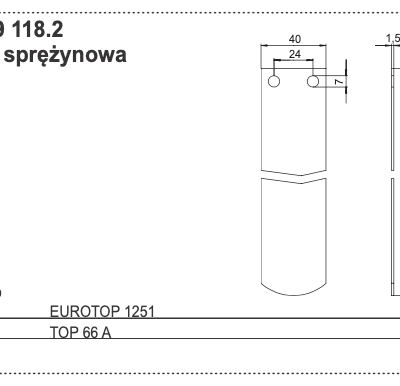 Taśma sprężynowa plandeki - Resor piórowy - 57+919 118.2 - Pottinger