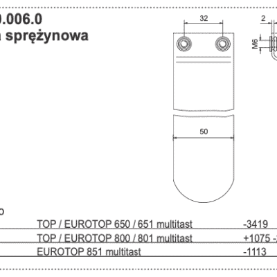 Taśma sprężynowa plandeki – Resor piórowy - wzmocnienie - 286.90.006.0 - POTTINGER