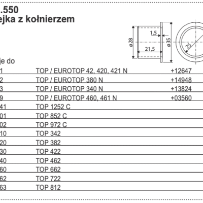 Tulejka z kołnierzem