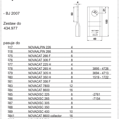 Nożyk kosiarki - LEWY - 434.973.999 - Pottinger