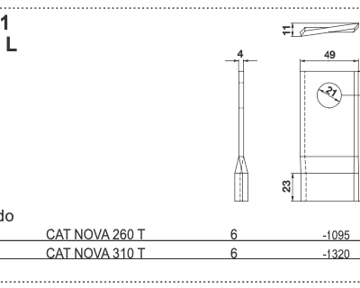 Nożyk kosiarki - LEWY - 434.971 - Pottinger