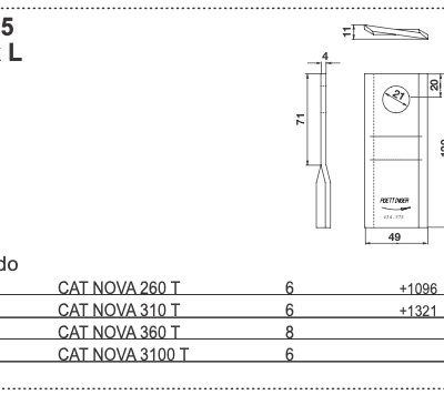 Nożyk kosiarki - LEWY - 434.975 - Pottinger