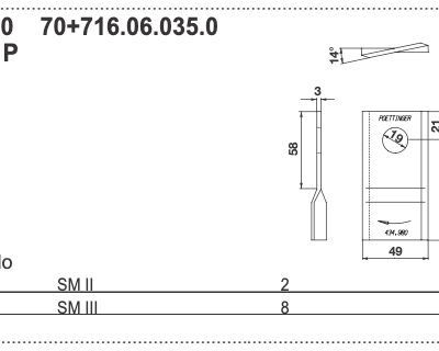 Nożyk kosiarki - PRAWY - 434.980 - Pottinger