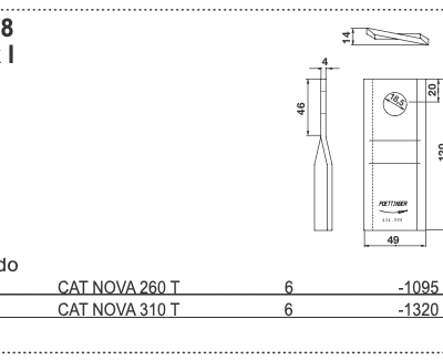 Nożyk kosiarki - LEWY - 434.988 - Pottinger