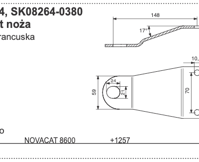 Docisk noża PSM - 	434.134 - POTTINGER