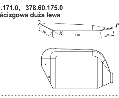 Płoza ślizgowa - LEWA - Duża - 378.60.171.0 - Pottinger