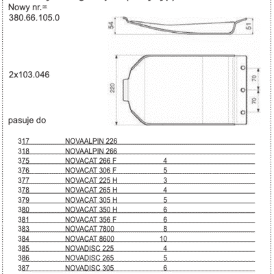 Płoza kosiarki - wysokiego cięcia (stary typ) - 380.66.100.1 - Pottinger