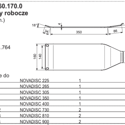 Płoza robocza - Wewnętrzna - 385.60.170.0 - Pottinger
