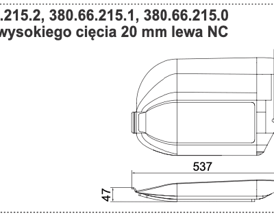 Płoza kosiarki - LEWA - wysokiego cięcia 20 mm NC - 380.66.215.2 - Pottinger