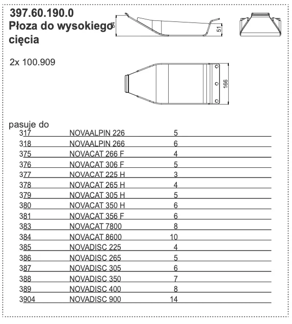 Płoza kosiarki - do wysokiego cięcia - 397.60.190.0 - Pottinger