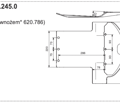 Płoza kosiarki - LEWA - (z przeciwnożem 620.786)  - 397.60.245.0 - Pottinger