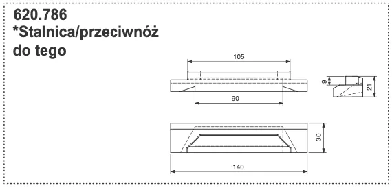 Stalnica - przeciwnóż kosiarki - 620.786 - Pottinger