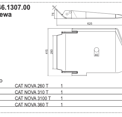 Płoza kosiarki - LEWA - 88+2446.1307.00 - Pottinger