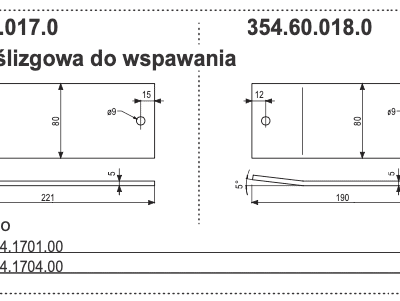 Płoza ślizgowa kosiarki - do wspawania - 354.60.017.0 - Pottinger