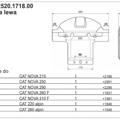 Płoza kosiarki - LEWA - 88+2520.1718.00 - Pottinger