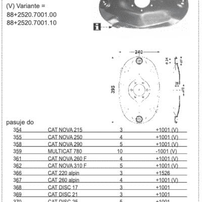 Dysk tnący kosiarki - Tarcza tnąca - 88+2520.7001.00 - Pottinger