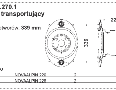 318.60.270.1 - Bęben transportujący Odstęp otworów: 339 mm - POTTINGER