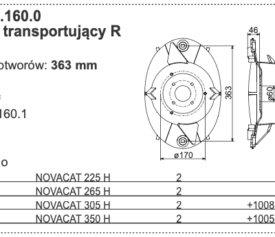 378.60.160.0 Bęben transportujący R Odstęp otworów: 363 mm - POTTINGER