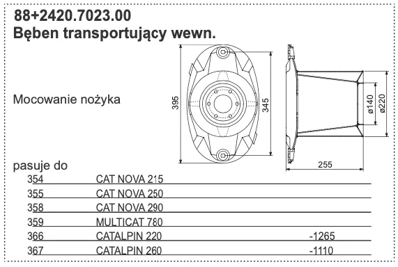 88+2420.7023.00 Bęben transportujący wewn. - POTTINGER