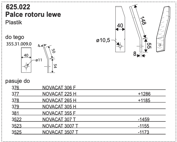 Palce rotoru - LEWE - 625.022 - Pottinger 1