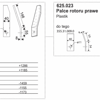 Palce rotoru - PRAWE - 625.023 - Pottinger