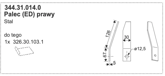 Palec (ED) prawy