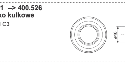 Łożysko kulkowe 6208 2N/C3 - 400.526 - POTTINGER